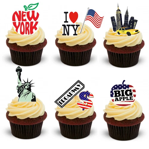 30 Stand Up New York City Edible Wafer Paper Cake Cupcake Toppers