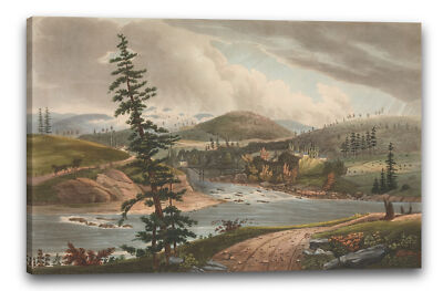 Kunstdruck Das Hudson River Portfolio - Kreuzung der Flüsse Sacandaga und Hudso