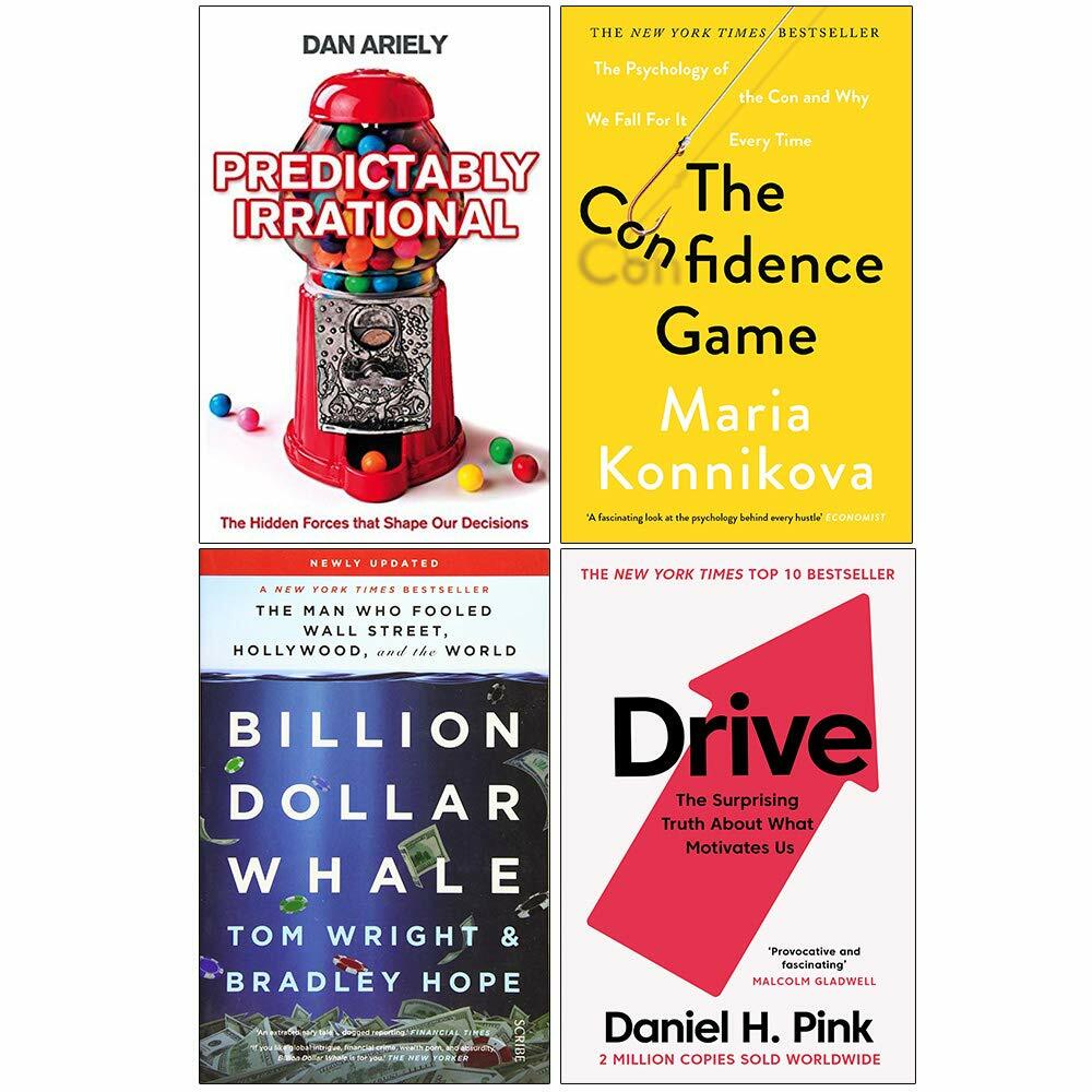 Predictably Irrational,Confidence Game,Billion Dollar,Drive Daniel 4 Books Set