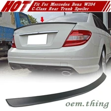 US 08-13 Fits Mercedes Benz C W204 A Style Rear Trunk Boot Spoiler Matte Black