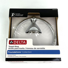 Delta Foundations FNDS46-PC Polished Chrome Wall Mount Single Towel Ring NEW