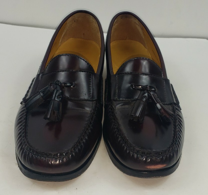 Cole Haan Mens 9.5 M Burgundy Slip On Tassel Loafers Leather CO6588 s-l400.jpg main image 4