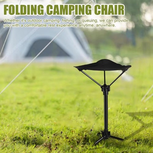 Outdoor Folding Walking Stick Tripod Stool Portable Tripod Stool Folding Chair - Picture 3 of 11
