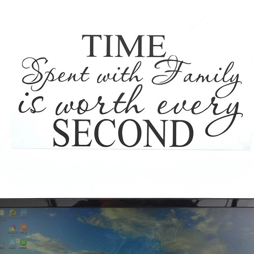 1pc time spent with family is worth every second art wall stickers home decaJFZ - Picture 9 of 9
