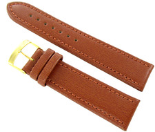 24mm Morellato Tan Genuine Leather Padded Stitched Watch Band Strap 1718 X-Long