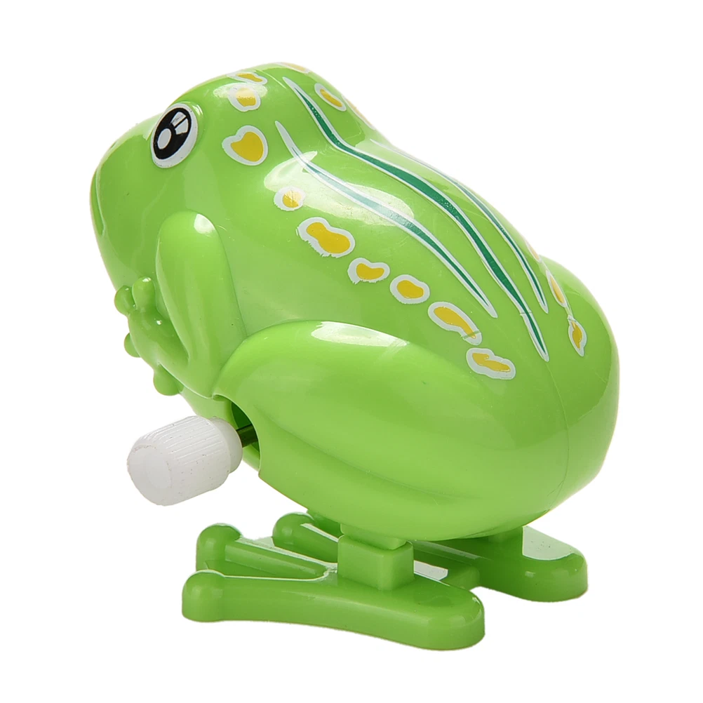 Best Wind up Frog Plastic Jumping Animal Classic Educational Clockwork Toy  N.OZ