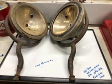 Early 1900s 1920s 30s Head Lights W Fork Mounts Vintage Car Old Auto Truck