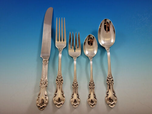 Wild Rose by International Sterling Silver Flatware Set for 6 Service 30 Pcs  - Picture 1 of 6
