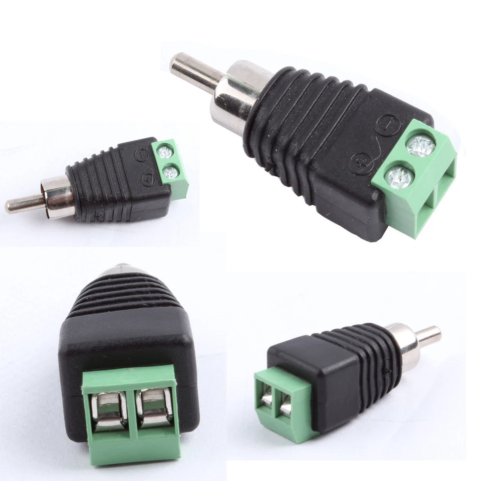 CAT5 To Camera CCTV Video AV Balun Phono RCA male female jack Adapter Wholesale - Image 2 of 3