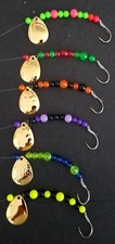 Colorado # 3 1/2 GOLD HEX, SMOOTH,HAMMERD Lake Erie Walleye Candy Worm Harness  