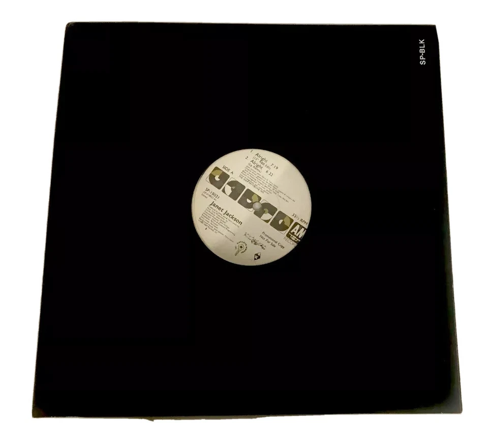 Janet Jackson Alright Rare Single LP Vinyl 12" SP-18021 Promo Out of Print New - Image 3 of 4