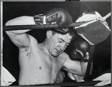 Rocky Graziano Weeps After Losing Fight 1952 OLD BOXING PHOTO