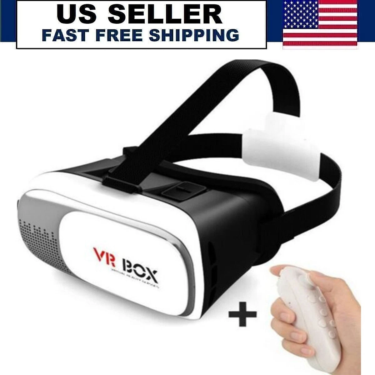 VR Headset Compatible with iPhone & Android Phone - VR Headset for Phone -  Universal Virtual Reality Goggles for Kids and Adults - Cell Phone VR