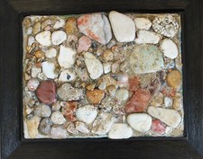 quadro moderno con sassi siciliani 20x25 con cornice