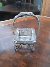 Saliera in argento e vetro Epoca fine '800, Napoleone III