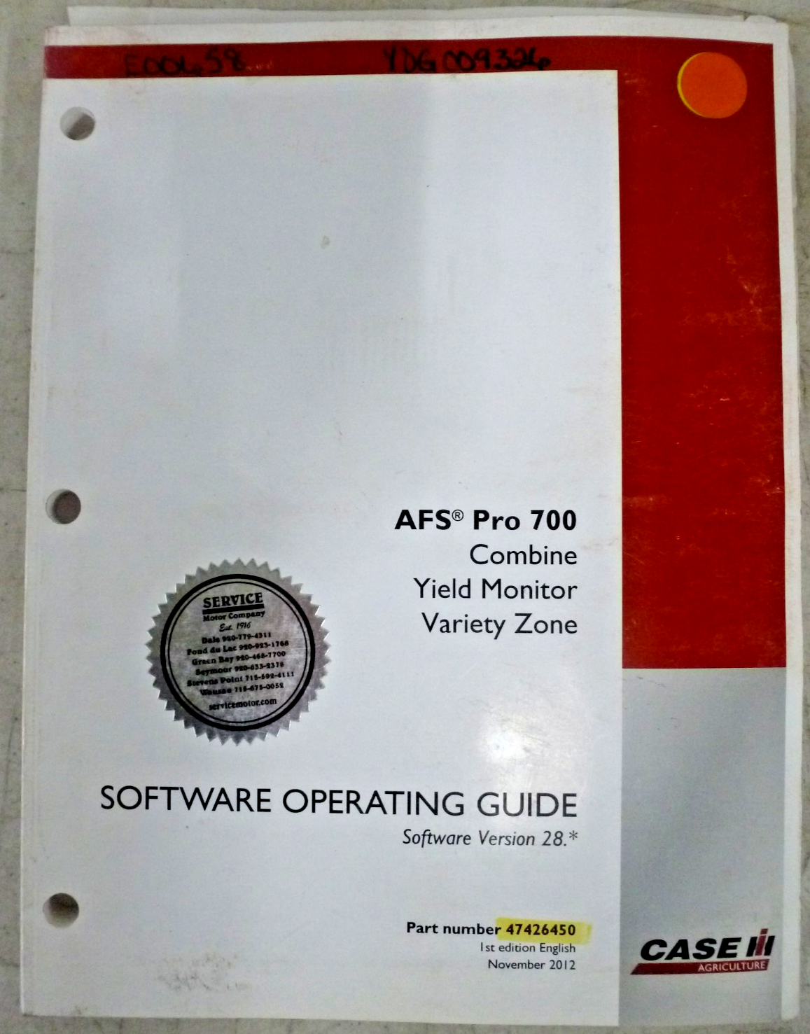 Case IH AFS Pro 700 software operating guide, part# 47426450 | eBay