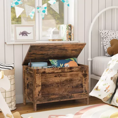 HOOBRO Kids Toy Box Storage Bench Seat Chest Organizer Treasure Box Bedroom - Picture 1 of 8