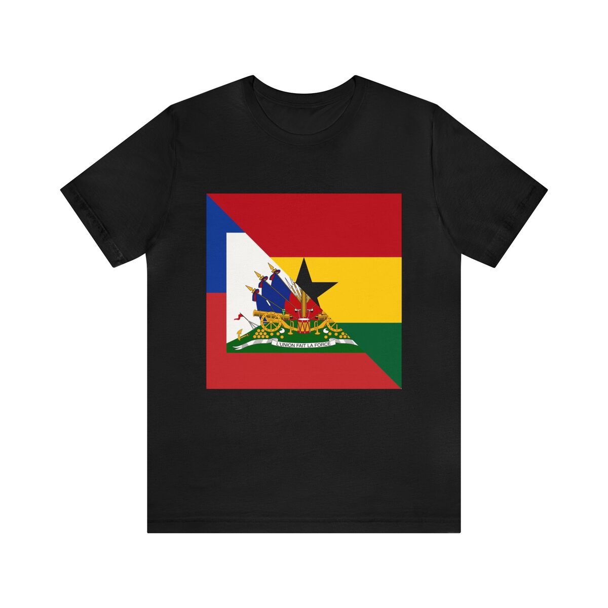 Haiti Flag T-Shirt | 100% Haitian Battery Power Tee Haiti Flag T-Shirt | 100% Haitian Battery Power Tee