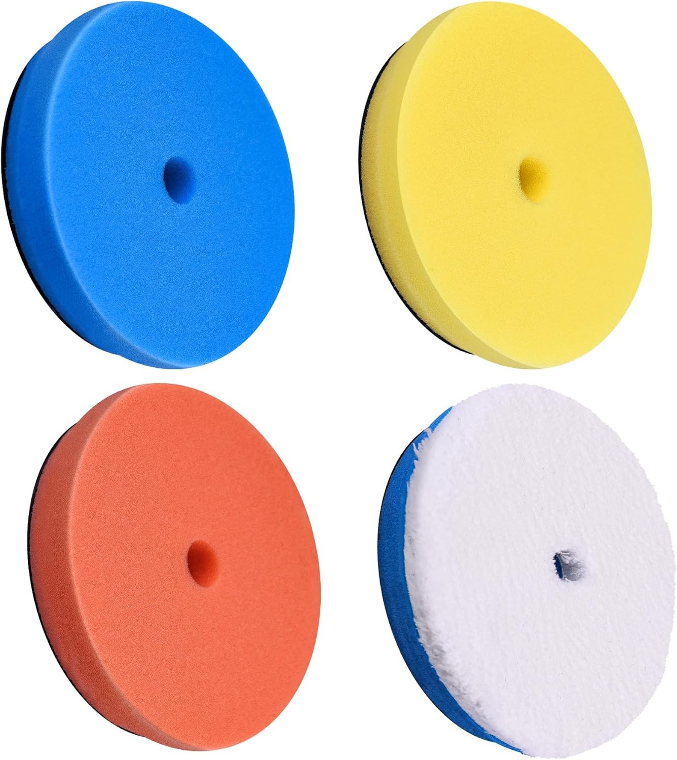 4 Pieces Buffing Polishing Pads 6 Inch Orbital Buffer Pads H