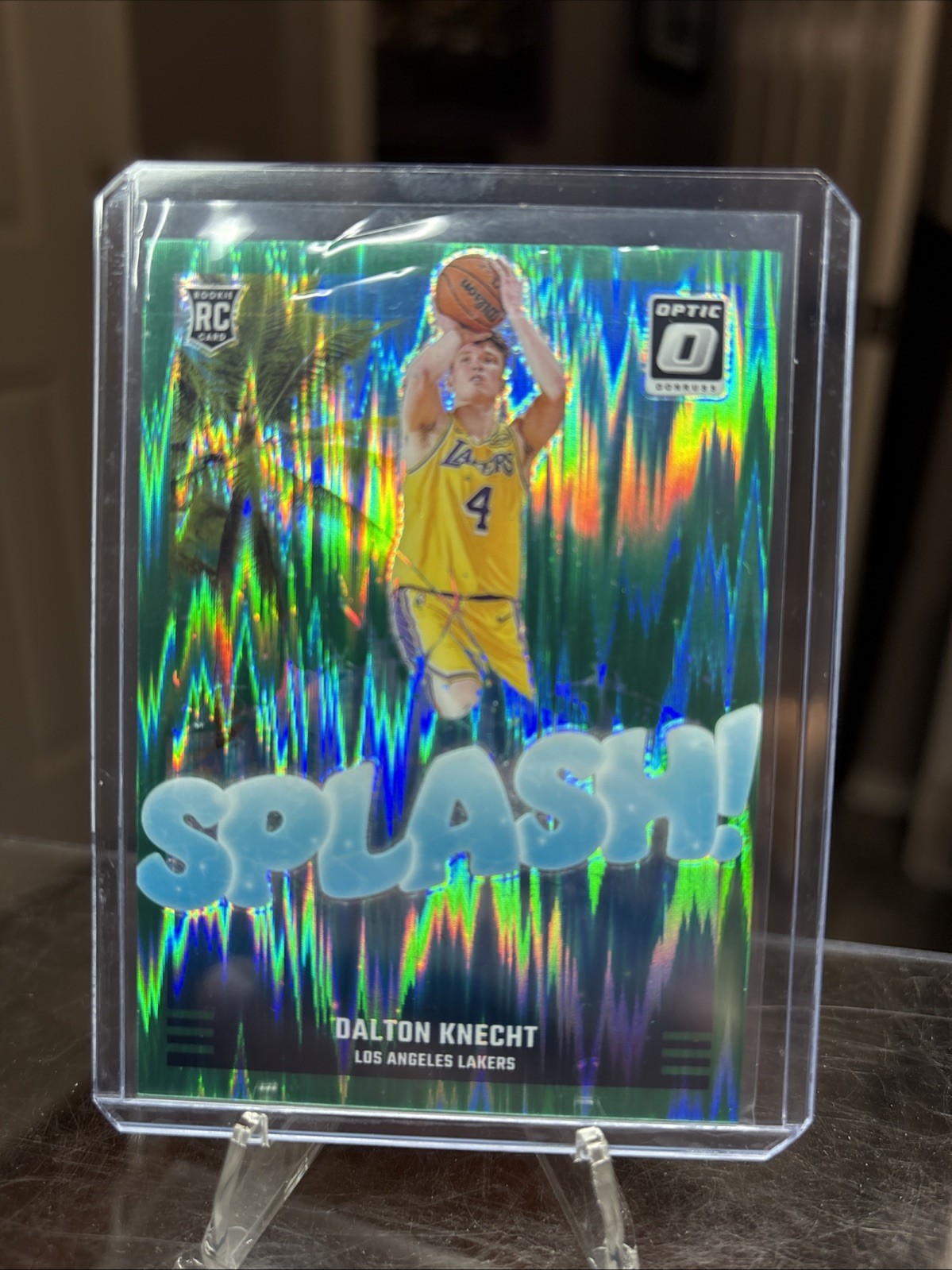 Dalton Knecht 2024-25 Panini Donruss Optic Splash! #12 /149 Green Shock - LAKERS