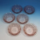 Jeannette Pink Cherry Blossom Depression Glass - 6 Dessert Bowls - 4¾ inches