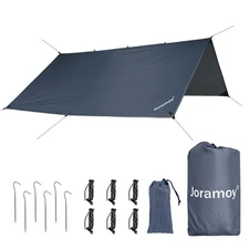 Joramoy 10ft x 10ft Waterproof Hammock Rain Fly,Portable Large Camping Tarp,P...