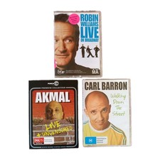 Stand Up Comedy DVD Bundle Carl Barron Akmal Live Uncensored Robin Williams R4