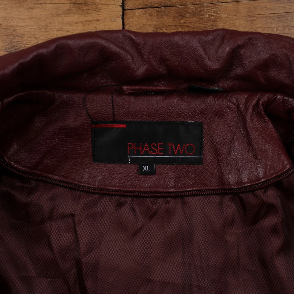 Vintage Phase 2 Leather Jacket XL Red Womens - Image 3 of 4