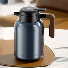 Stainless Steel Thermal Water Pitcher 1.5L, Double Wall Carafe with Ceramic Insert