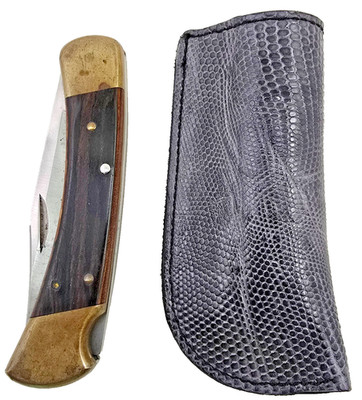 Buck 110 Leather Sheath Lizard Skin Handmade Case 6265 gray Lizard skin Knife
