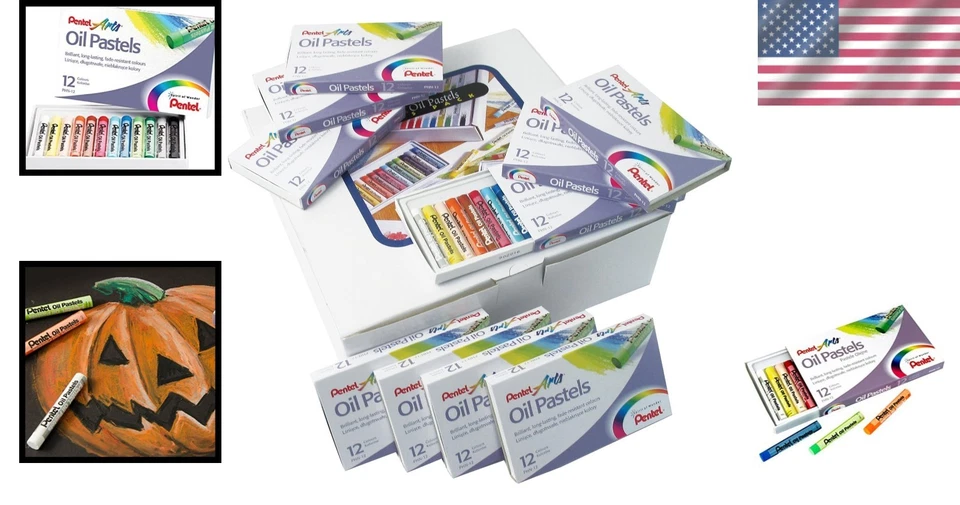 Brillantes pasteles al óleo resistentes a la decoloración - 36 paquetes de 12 colores para jóvenes creativos Foto 2 de 4