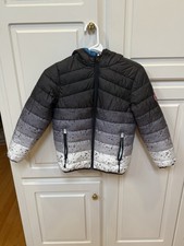 Rokka Rolla Boys' Lightweight Puffer Jacket Reversible Size 8 Bubble Hooded Coat