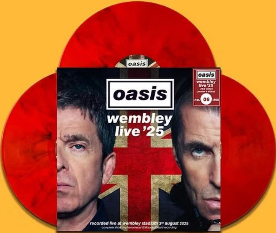Oasis - Wembley Live ‘25 - 3LP RED box set Of 250 Numbered Copies - Photo 3/4