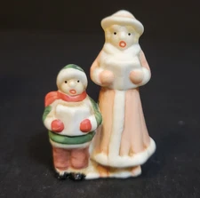 Christmas Valley Wonderful Holiday Village Go Along Figure Mother Son Caroling