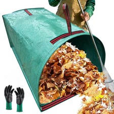 72 Gallon Leaf Collector, Reusable Leaf Bag, Dustpan-Type Yard Garden Bag