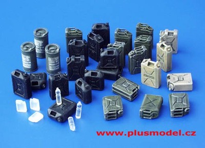PLUS MODEL, Moderne Miniaturdosen zum Bemalen von 35 Stück, 1/35, PLS126