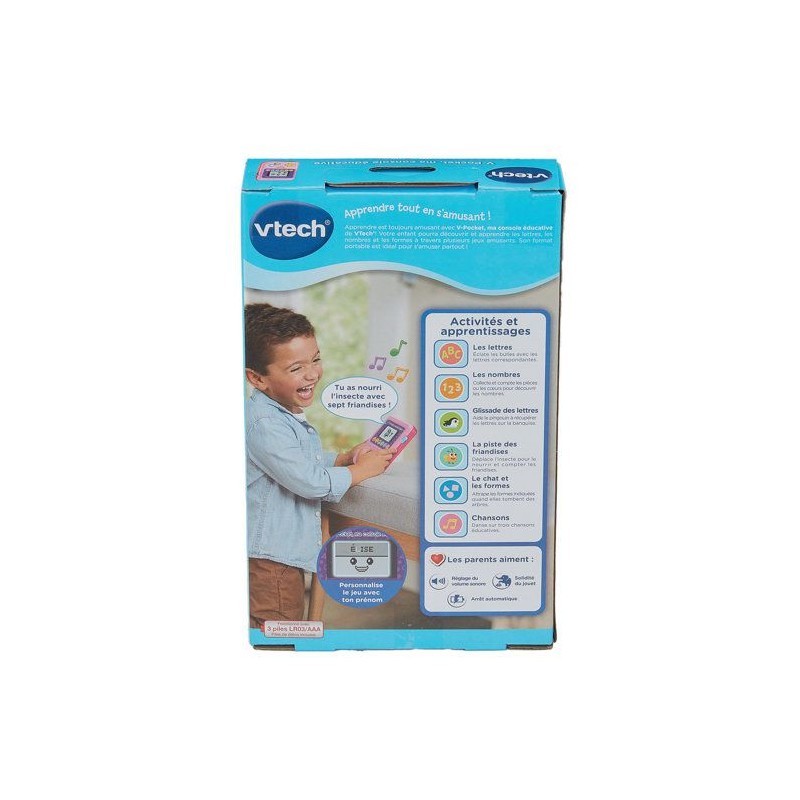 Console Vtech V-Pocket rose jeu électronique portable enfant