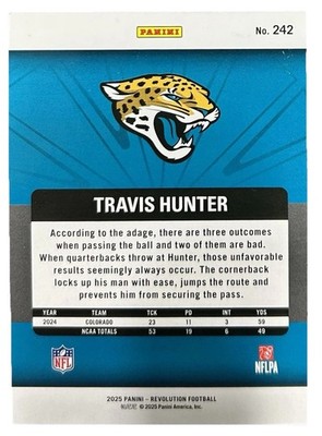 2025 Panini Revolution Travis Hunter Swirl Rookie RC #242