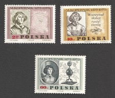 Poland Copernicus 1969 MNH Complete Set Stamps. Science, Astronomy