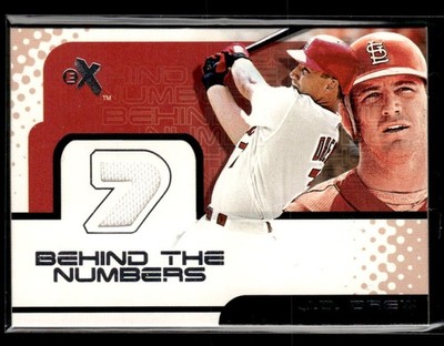 2001 Fleer E-X #NNO J.D. Drew Behind-the-Numbers-Game-Jersey