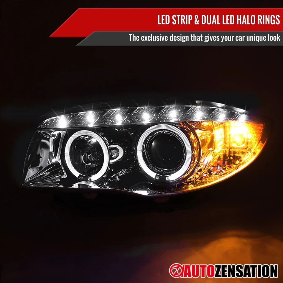 Fit 2004-2011 BMW E87 2007-2013 E82 E88 LED Halo Projector Headlights Head Lamps Foto 4 de 4