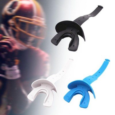 Fußball Mundschutz verstellbarer Riemen Multi Zweck Gummi Material Sport