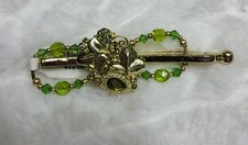 Small Lilla Rose Flexi Hair Clip Green Enamel New w Tag