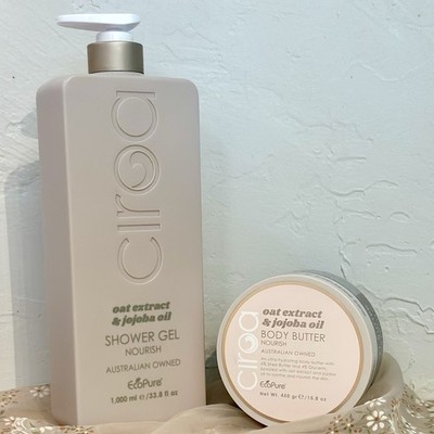 Ciroa Set Oat Extract & Jojoba Oil Nourishing Shower Gel 33oz + Body Butter 15oz