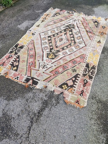 Antique Turkish Rug Wool Kelim