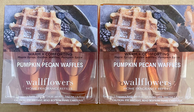 TWO SETS of 2 Bath Body Works PUMPKIN PECAN WAFFLES Fragrance Wallflower Refill
