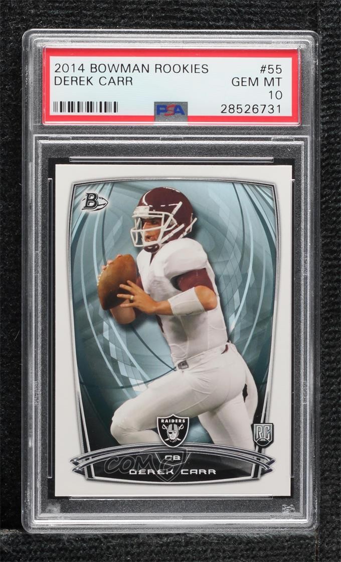 2014 Bowman Rookies Derek Carr #55 PSA 10 GEM MT e8i