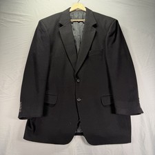 Jos A Bank Blazer Mens 43R Black Pure Cashmere Two Button Jacket Wedding