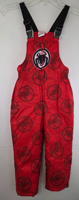 Marvel Spiderman Ski Bibs Toddler Size 4T Red NWT Unisex