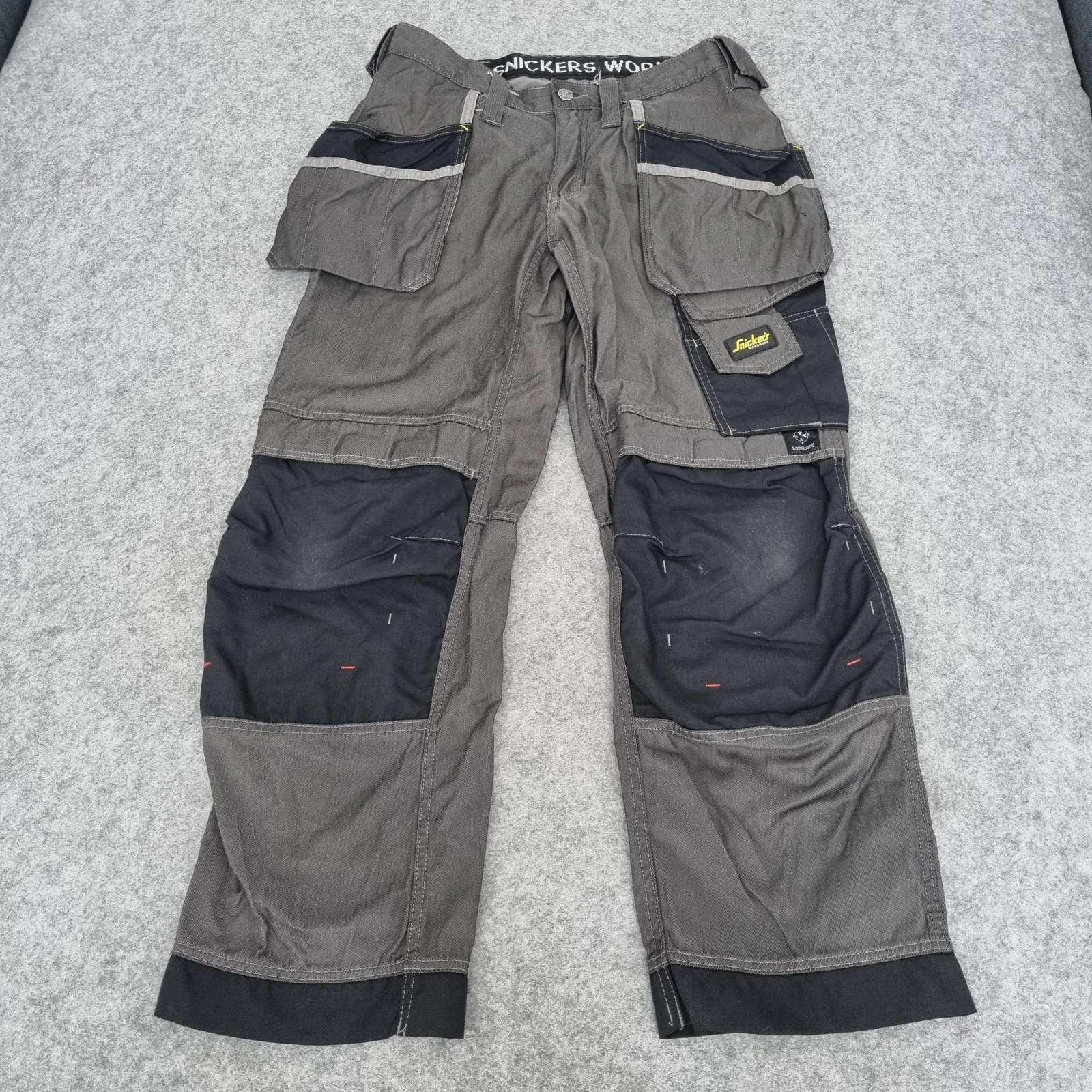 Snickers Workwear Trousers Mens W31 L30 Grey Holster Pockets 3212 Craftsmen